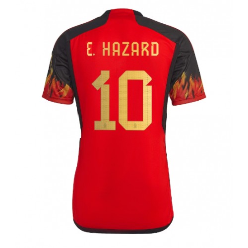 Belgie Eden Hazard #10 Domácí Dres MS 2022 Krátký Rukáv